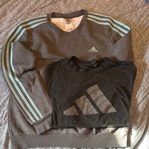 Adidas Woman’s Gray Sweatshirt and longsleeve tee